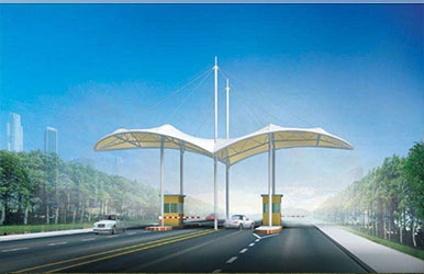 收費(fèi)口張拉膜